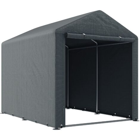 Abri de jardin tente de stockage portable abri de vélo garage pour extérieur avec cadre en acier galvanisé grande porte