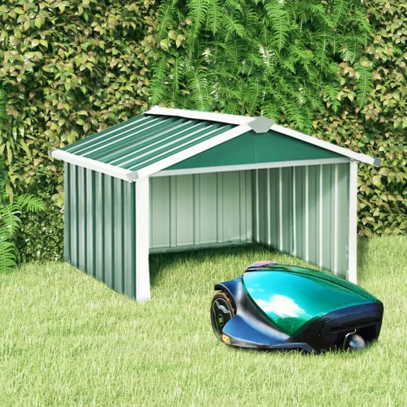 Abri de jardin tondeuse robot Cabane de jardin - 92x97x63 cm Acier galvanisé Vert BV717914 Bonnevie