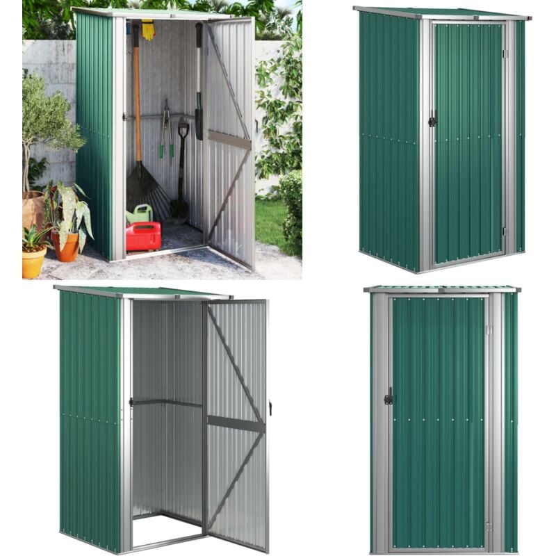 Abri de jardin Vert 118,5x97x209,5 cm Acier galvanisé - Abri De Jardin - Abri Extérieur - Rangement Extérieur - Outillage - Protection Des Outils