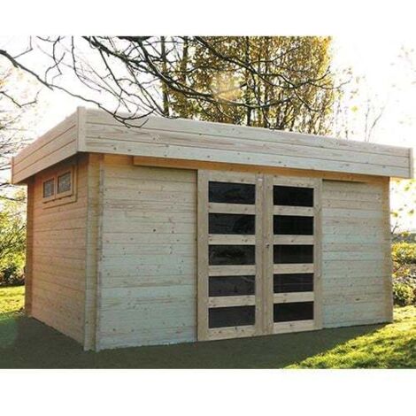 Abri de jardin VIBORG en bois 11,89 m², Plancher Non
