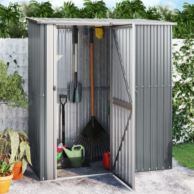 Abri de jardin,Remise Cabane pour outils, Stockage Rangement Extérieur Gris 180,5x97x209,5 cm Acier galvanisé CFW92947