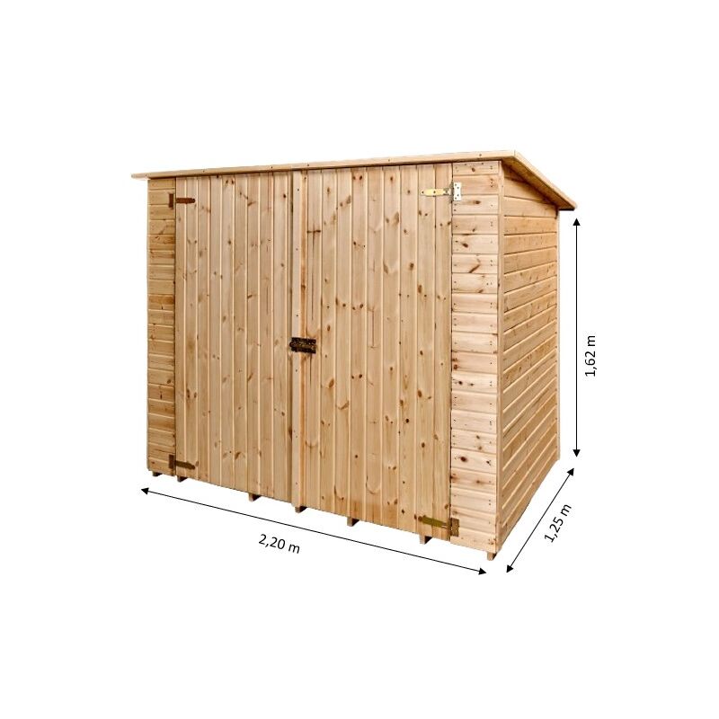 Habrita - Abri mural range-vélos-scooters-motos épaisseur 16 mm Surface 2,37 m2 - ED2012.01