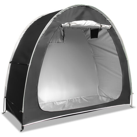 Abri de rangement extérieur étanche pour vélos, tente de vélo robuste, gain de place, housse de rangement pour outils de jardin, sac à dos, abri (noir)