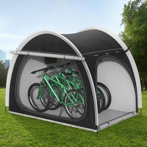 Abri De Rangement Extérieur Étanche Pour Vélos,210x150x165CM, Tente De Vélo Robuste, Gain De Place, Housse De Rangement Pour Outils De Jardin, Sac À Dos, Abri (Noir)