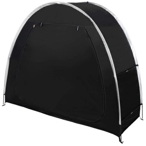 Abri de rangement portable et étanche pour 2 vélos, noir