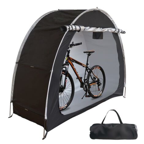 Abri de rangement pour vélo 20085165 cm, abri de rangement robuste, abri de rangement extérieur pliable en polyester durable, résistant à la poussière (noir).
