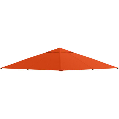 Abri de remplacement pour tonnelle 2,98 x 2,95 m en polyester orange pour jardin