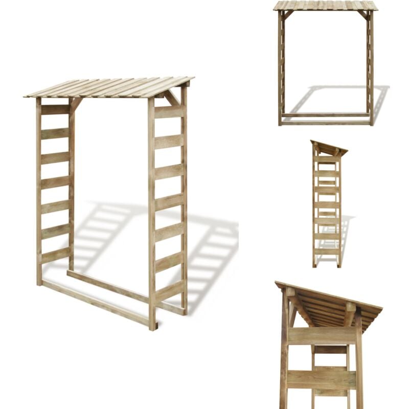 Vidaxl - Abri de stockage du bois de chauffage 150x44x176 cm Pin imprégné - Abri à Bûches - Rangement Bois - Hangar Bois - Stockager Bois - Abris De