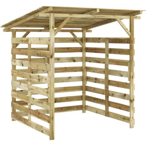 Abri de stockage du bois de chauffage Bois de pin imprégné FSC