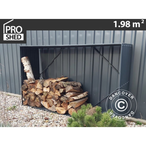 Abri de stockage pour bois/parterre de fleurs surélevé, 1,1x0,5x1,8m ProShed®, Anthracite - Anthracite