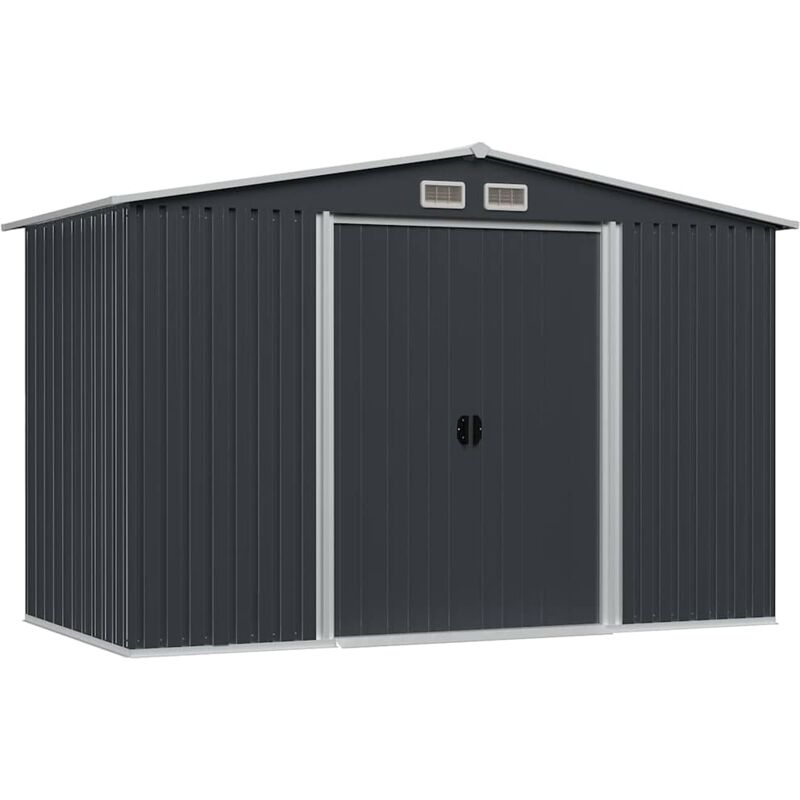 Decdeal - Abri de stockage pour jardin Anthracite Acier 257x205x178 cm