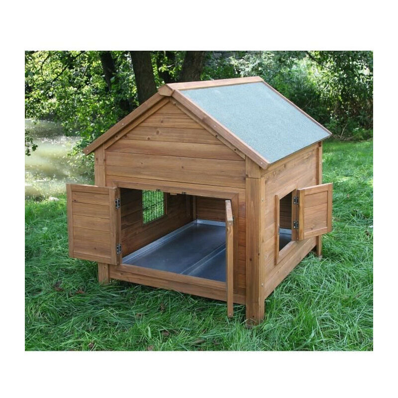 KERBL Abri bois pour poules et lapins - 105x100x108cm