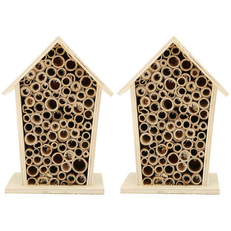 Abri en bois pour abeilles, 2 pièces, chambre d&39htel, nid, bote d&39insecte, abri pour outils de jardin, décoration, équipement d&39apiculture