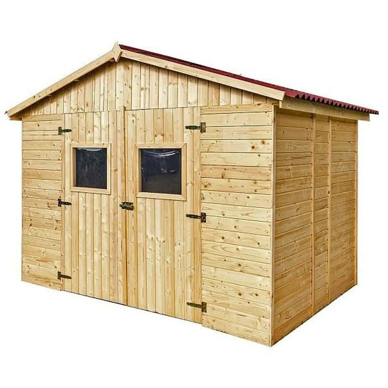 Habrita - Abri de jardin en bois Epicéa 16mm surface utile 5,41m2 sans plancher Foresta