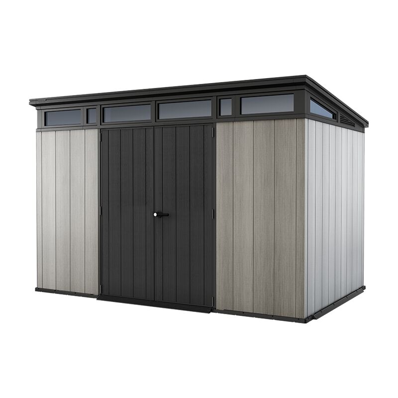 Abri de jardin Artisan 117 design contemporain, rangement durable en résine résistant, Gris - 7 m² - 340x218x226 cm - Keter