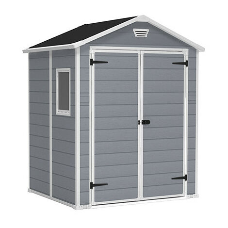 Abri en résine MANOR 65 DD - 2,8 m² - Double porte pleine