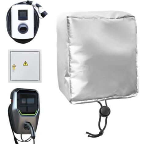 Abri étanche pour borne de recharge électrique – Toit en tissu Oxford 40 x 32 x 20 cm, résistant pluie et poussière