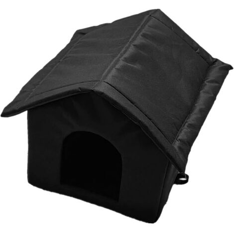 Abri extérieur imperméable pour chats errants – 40 x 38 x 35 cm, isolé et résistant aux intempéries, idéal pour l’hiver