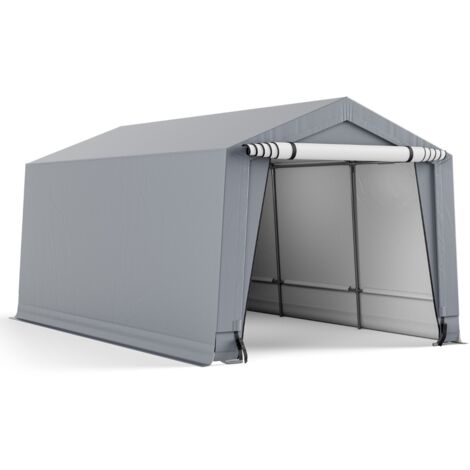 Abri Garage pour Voiture 290 x 490 cm Tente de Stockage en Acier Abri de Voiture Toutes Saisons pour SUV Bateau Maison Chic