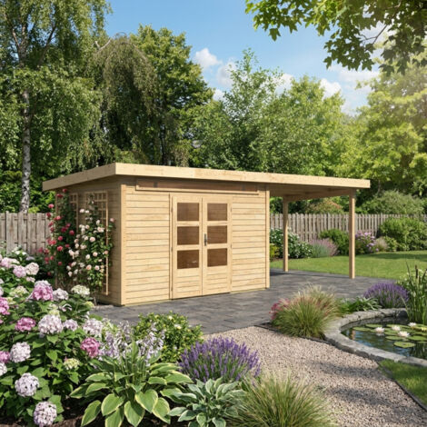 Abri Jardin Bois Epicéa 8,88m² Appentis 320cm Kandern 7 Karibu