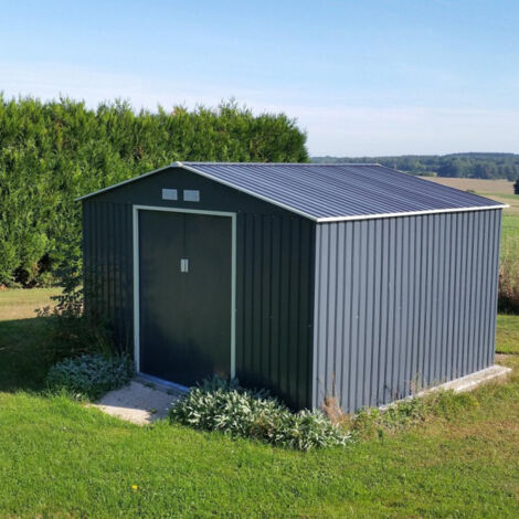Abri Jardin Métal 10.85m²Anthracite Hauteur 175cm X-Metal PLUS