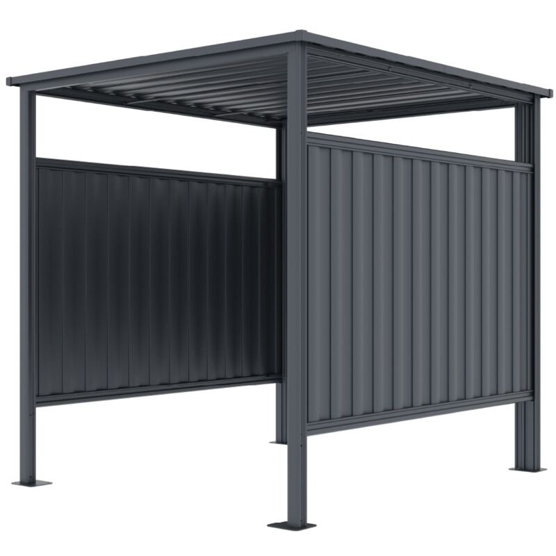 Abri Métallique Gardiun Samara 3,60 m2 en Acier Galvanisé 0,40 mm Garage pour Motos, Vélos ou Poubelles