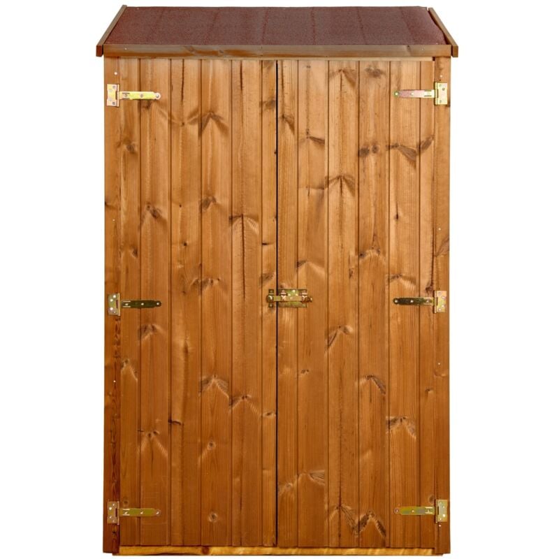 Habrita - Abri mural multi-usages Foresta the 1206.01 bois thermo chauffé 0,65m2 avec 3 étagères panneaux 19mm feutre bitumé