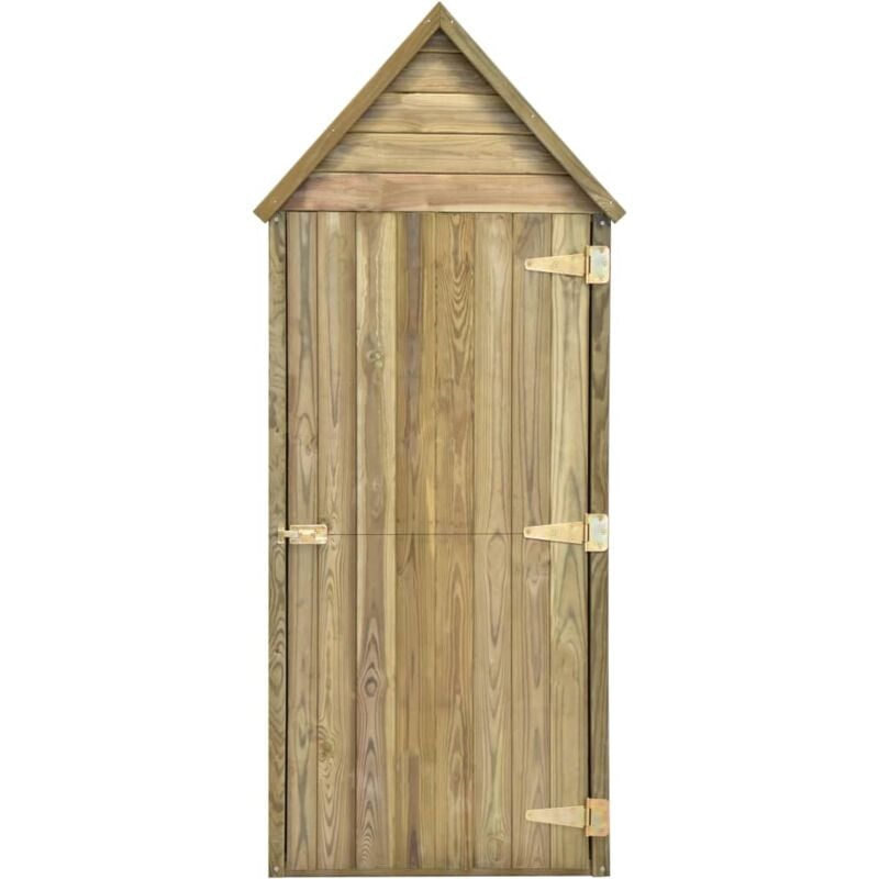 Abri à outils de jardin Cabane de jardin avec porte 77x28x178cm Pinède imprégnée