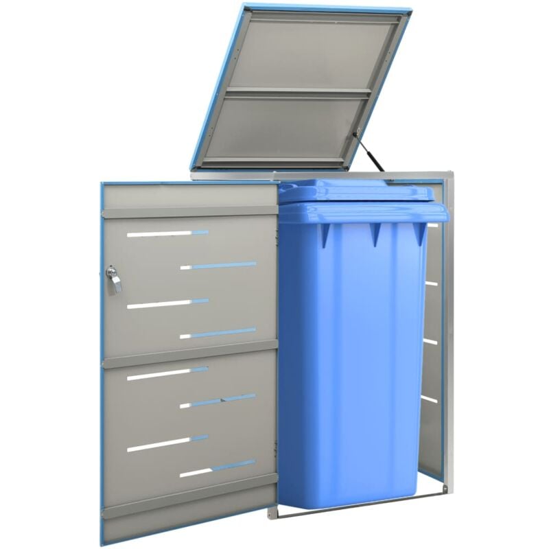 Abri pour poubelle 69x77,5x115 cm Inox