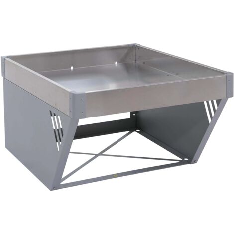 Abri pour robot tondeuse en acier revêtu par poudre avec bac à plantes 39,5 x 60 x 70 cm 040008934