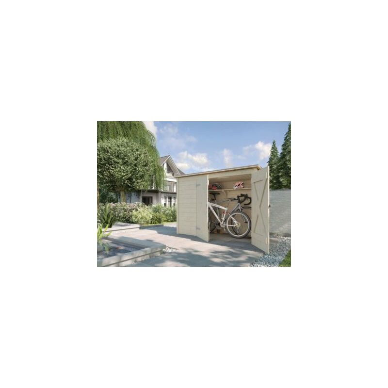 Abri pour velos et poubelles, brut, sans placard