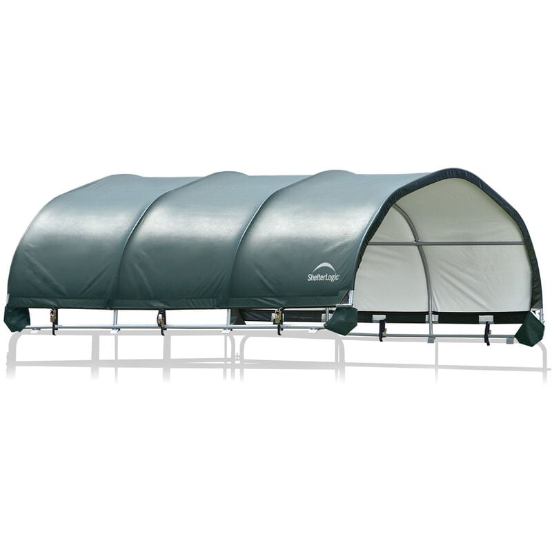 Shelterlogic - Feuilles Tente de pâturage Garage de tente Abri 13,7m² sans structure en acier 370x370x170 cm