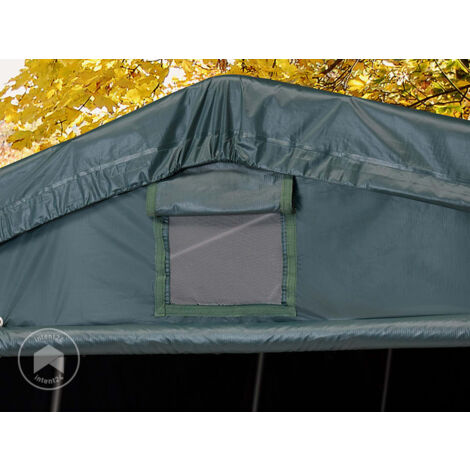 Abri Tente Garage Premium 3 3 X 4 8 M Pour Voiture Et Bateau Toile Pvc Env 500g M Impermeable Vert Fonce 8008