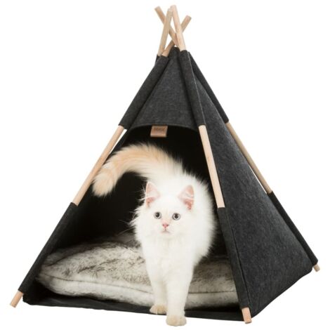 Abri Tipi TRIXIE - Feutre - 55 × 65 × 55 cm - Anthracite