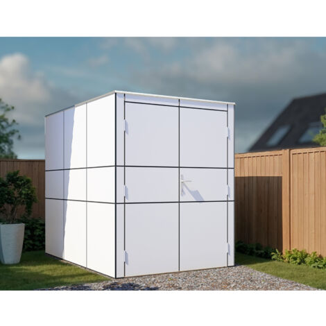 Abri vélos Bertilo HPL blanc 3,16m²