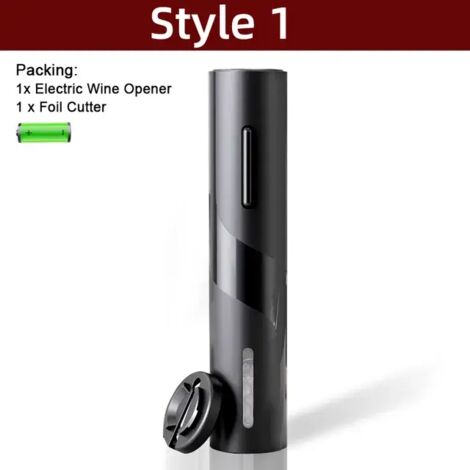 Abridor de botellas eléctrico, sacacorchos automático, abridor de botellas de cerveza, abridor de botellas recargable, cortador de aluminio, abrelatas de barra de cocina, estilo 1-1