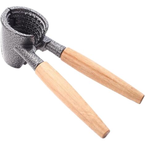 Abridor de nueces pecanas de 1 pieza, aleación de aluminio y madera, cascanueces multifuncional para nueces, herramienta ergonómica y práctica para ahorrar