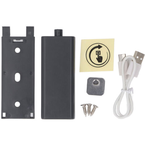 Abridor de puertas automático eléctrico magnético inteligente para cajones y puertas de armarios, color gris y negro.