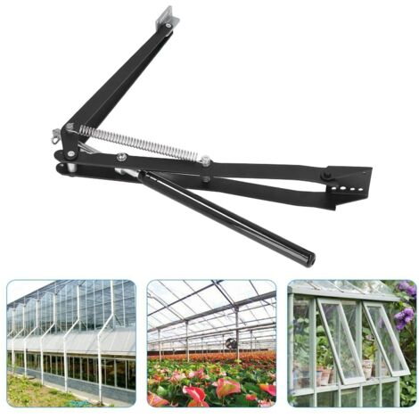 [Abridor de ventanas] Abridor automático de ventanas de invernadero con doble resorte, alimentado por energía solar y sensible al calor, con cilindro de control de temperatura de aluminio.