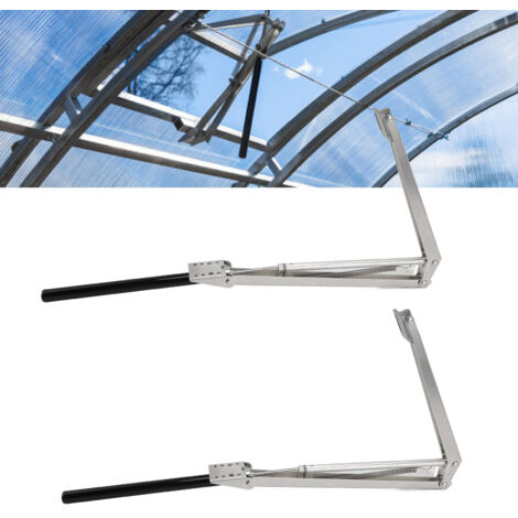 Abridor de ventanas automático con energía solar para invernaderos de aluminio – 2 unidades – puerta de hasta 7 kg/45 cm – sistema de ventilación autónomo