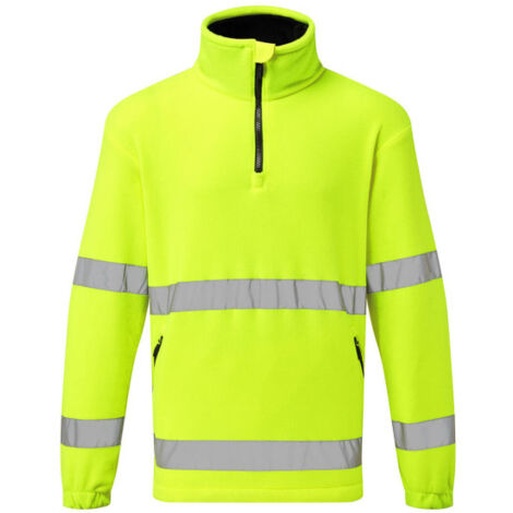 Abrigo de alta visibilidad con forro polar y cintas reflectantes PORTWEST F302 S Amarillo