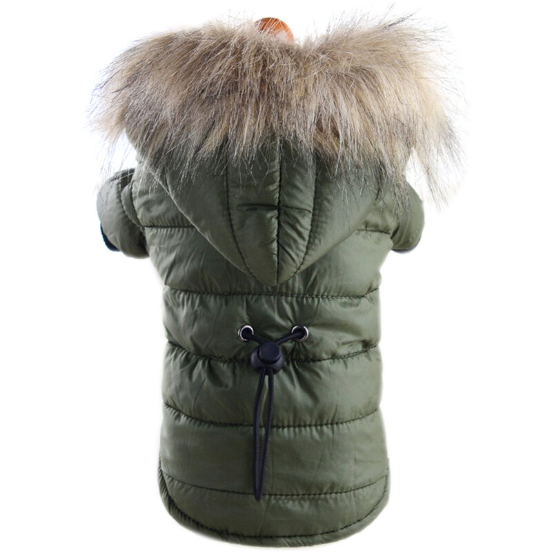 

Abrigo de perro mascota Ropa de abrigo de invierno Chaqueta de cachorro,Verde militar, S