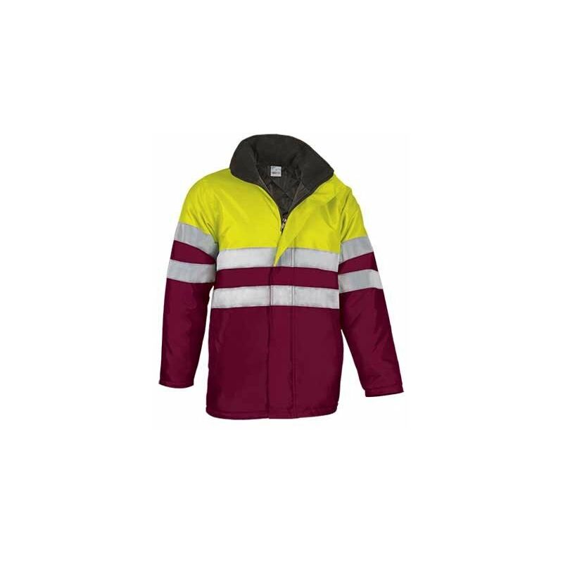 

Parka de alta visibilidad con relleno acolchado VALENTO Traffic | 3XL - Amarillo fluor / Granate