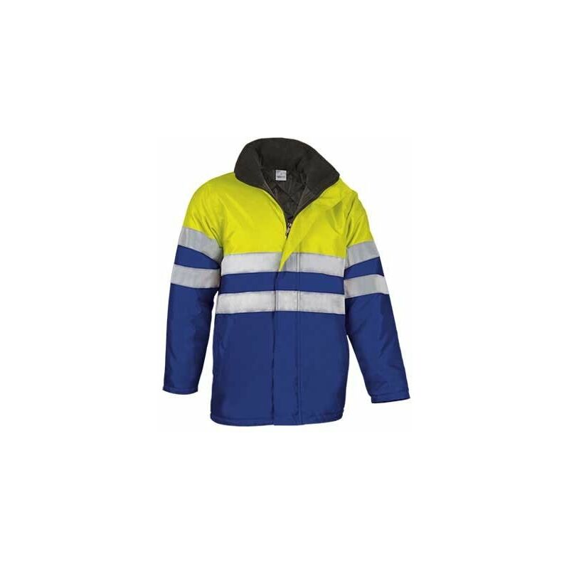 

Parka de alta visibilidad con relleno acolchado VALENTO Traffic | S - Amarillo fluor / Azulina