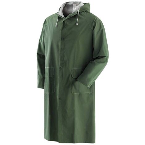 Abrigo impermeable antitrauma verde talla XXL