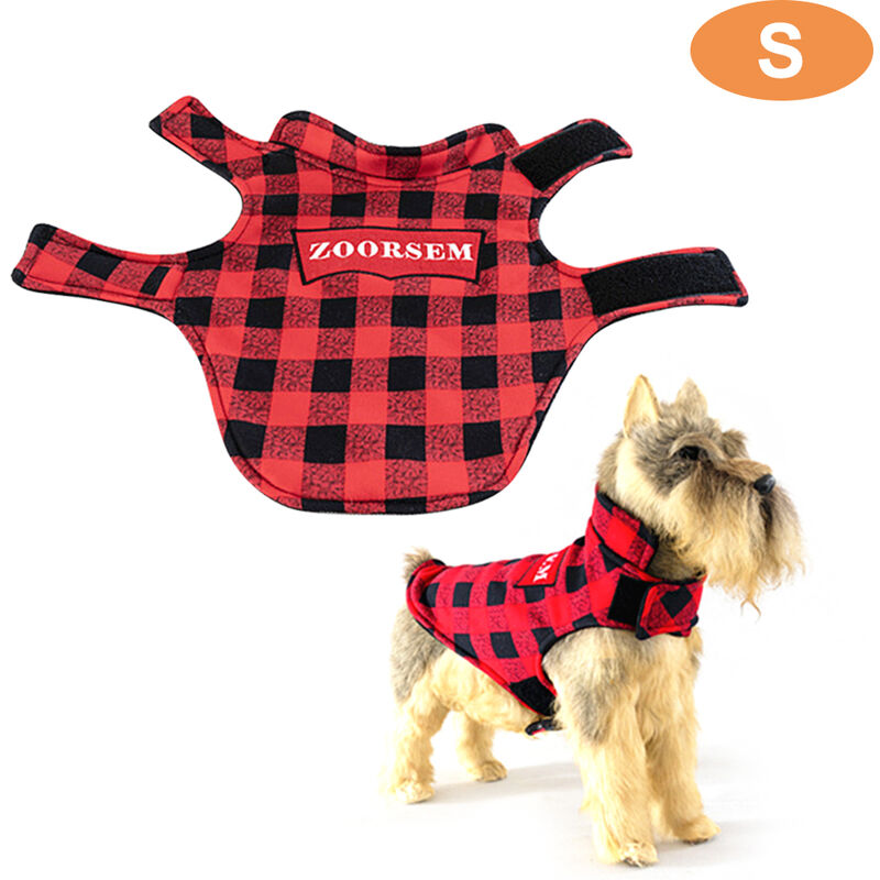 

Abrigo para perro mascota Chaqueta de invierno calida para perros Reversible impermeable Chaleco para perro a prueba de viento para clima frio Tela