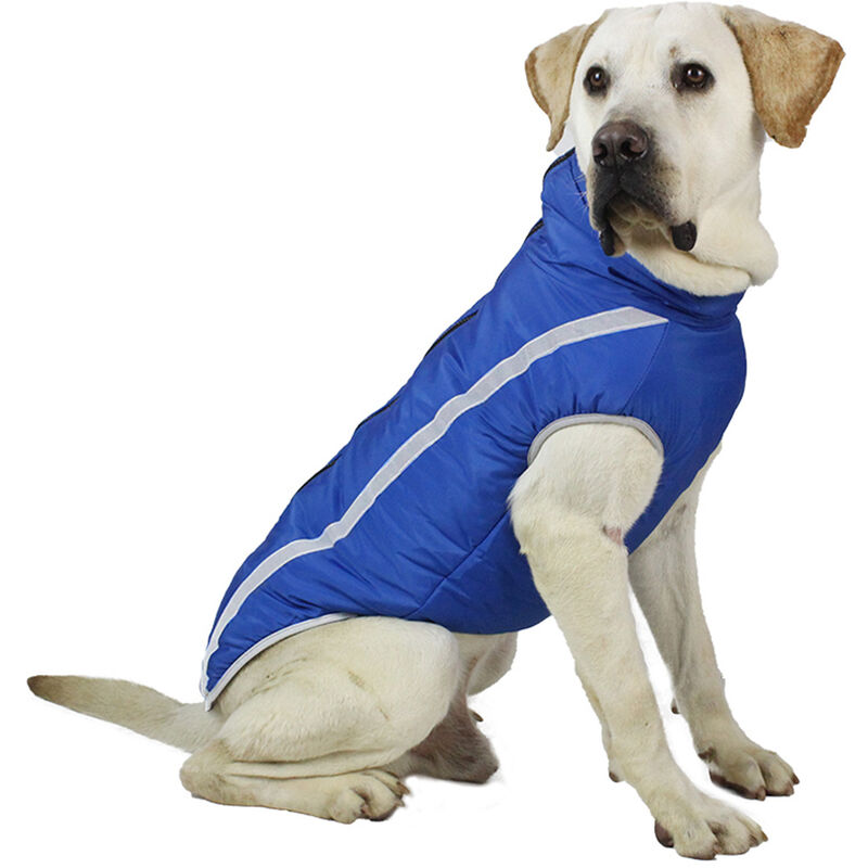 

Happyshopping - Abrigo reflectante impermeable a prueba de viento para perros, otono e invierno, chaqueta de poliester calida y gruesa para perros,