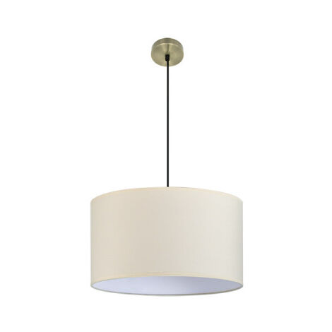 ABRILA AKUNADECOR Lampe à suspension modèle Dori Beige avec abat-jour de 50 cm