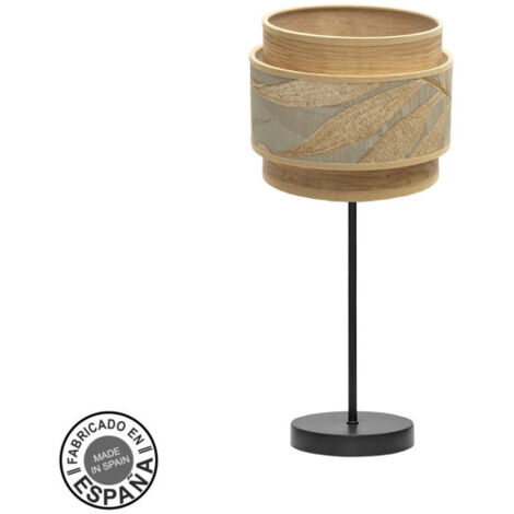 ABRILA AKUNADECOR Lampe de table Modèle Samoa Noir Avec Abat-jour