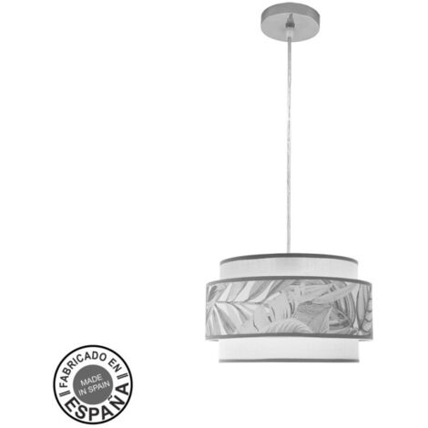 ABRILA AKUNADECOR Lampe pendante Modèle Camerun Gris  30 Cm Avec Abat-jour